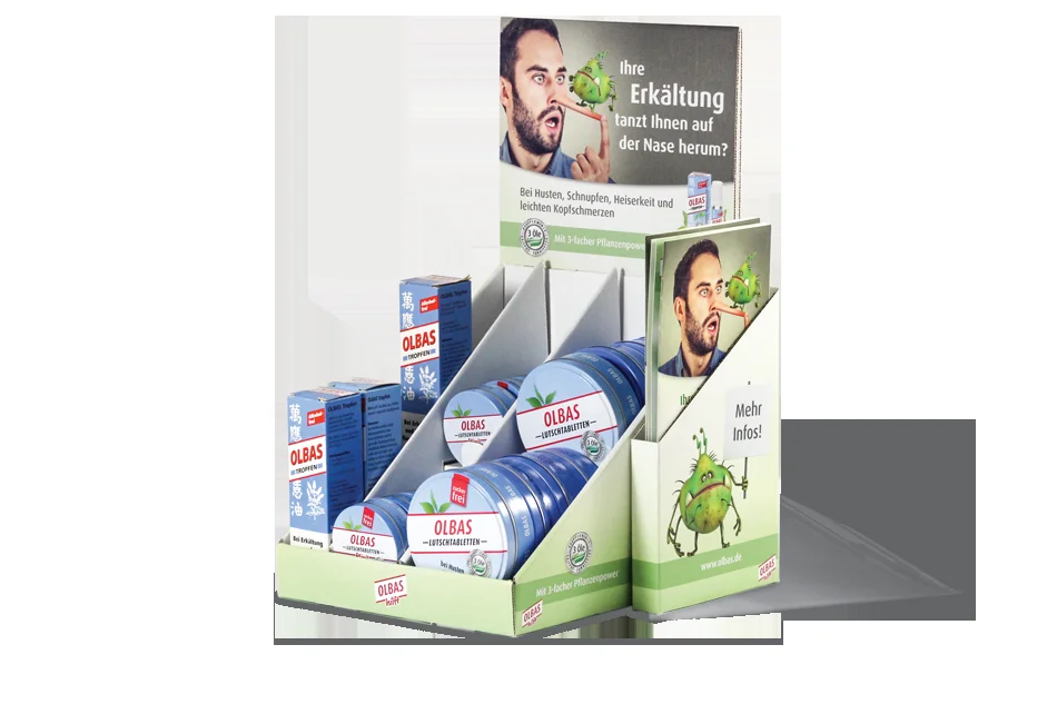 Origineel Olbas-toonbankdisplay